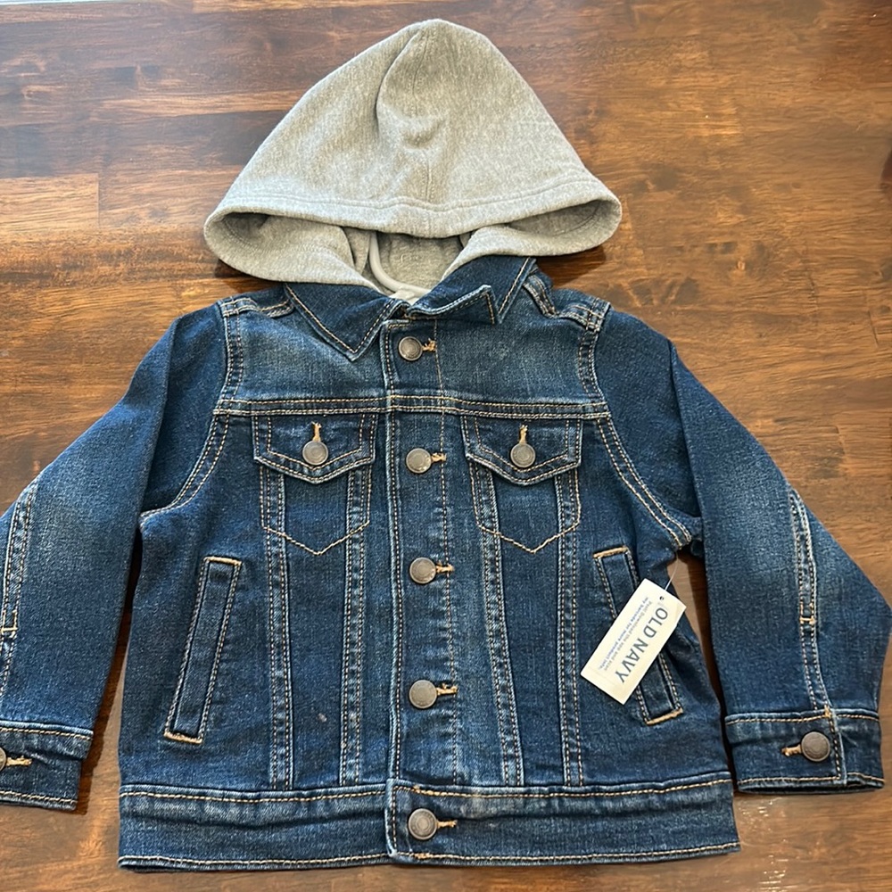 NWT 2T Old Navy Hooded Jean Jacket
